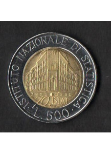 1996 Lire 500 Bimetallica Istat Conservazione Fior di Conio Italia